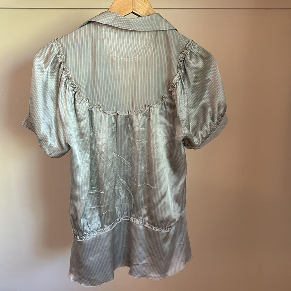 John Varvatos Converse Silk Blouse - Picture 2 of 6